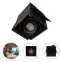 LÁMPARA DE TECHO EMPOTRABLE CUADRADA 4" 50 W NEGRA