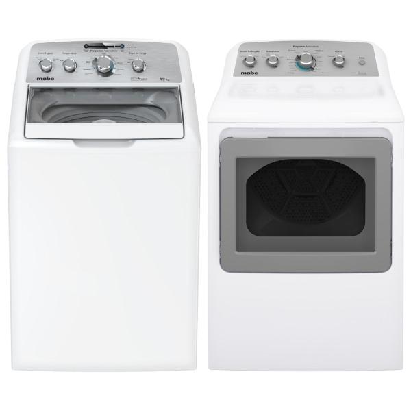 COMBO LAVADORA 19 KG Y SECADORA 22 KG ELÉCTRICA MABE BLANCO