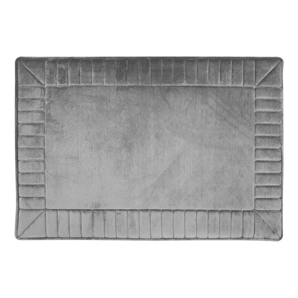 TAPETE PARA BAÑO POLIÉSTER 50 X 80 CM GRIS DE RÁPIDA ABSORCIÓN
