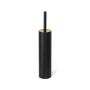 CEPILLO PARA BAÑO NEGRO MATE CON DORADO ACABADO ATERCIOPELADO