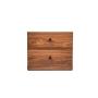 BURÓ DE MADERA MDF NOGAL 2 CAJONES ESTILO MODERNO ALMACENAMIENTO FUNCIONAL