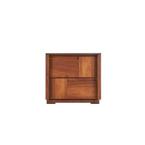 BURÓ CON 2 CAJONES COLOR NOGAL - MADERA MDF Y MELAMINA
