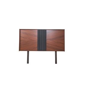 CABECERA KING SIZE DE MDF Y MELAMINA NOGAL MODERNA PARA RECÁMARA