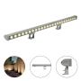 LAMPARA LED WALL WASHER DE SOBREPONER EN PISO, 24W, LUZ CALIDA, IP65
