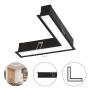 LAMPARA SUPER LINE DE EMPOTRAR EN TECHO EN L, LUZ CALIDA, 6W, COLOR NEGRO