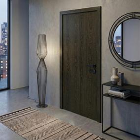 PUERTA INTERIOR SEMISÓLIDA 90 X 220 CM GRIS AJUSTE EXPRESS
