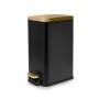 BOTE DE BASURA INTERIOR DORADO 6 L CON TAPA Y PEDAL RECTANGULAR