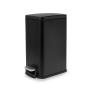 BOTE DE BASURA INTERIOR NEGRO 6 L CON TAPA Y PEDAL RECTANGULAR