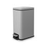 BOTE DE BASURA INTERIOR GRIS 6 L CON TAPA Y PEDAL RECTANGULAR