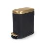BOTE DE BASURA 5L NEGRO CON DORADO ATERCIOPELADO