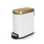 BOTE DE BASURA 5L BLANCO CON DORADO ATERCIOPELADO