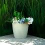 MACETA DE PLÁSTICO REDONDA MEDIANA IVORY 30 CM PARA INTERIOR Y EXTERIOR