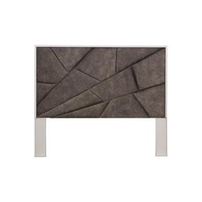 CABECERA KING SIZE TAPIZADA MDF GRIS MODERNA PARA RECÁMARA