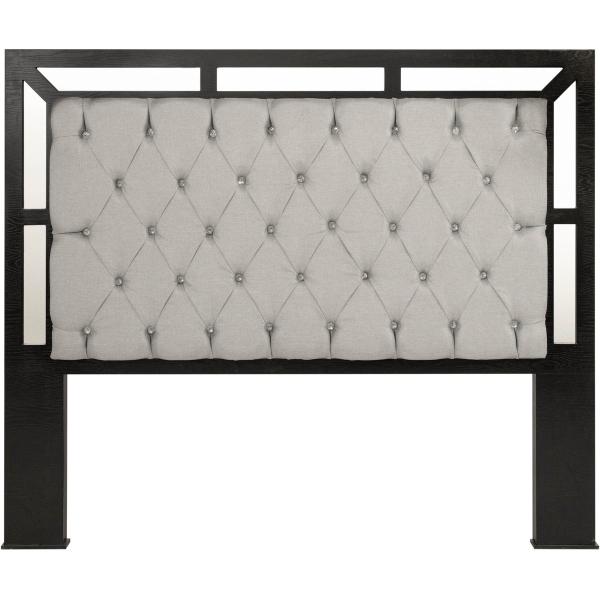 CABECERA KING SIZE DE MDF CHOCOLATE TAPIZADA MODERNA PARA RECÁMARA