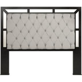 CABECERA KING SIZE DE MDF CHOCOLATE TAPIZADA MODERNA PARA RECÁMARA
