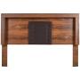CABECERA KING SIZE MDF NOGAL Y NEGRO CON LUZ MODERNA PARA RECÁMARA