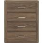 CÓMODA CAJONERA MDF GRIS 4 CAJONES PARA RECÁMARA DISEÑO MODERNO ARMADA