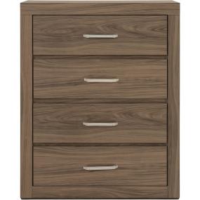 CÓMODA CAJONERA MDF GRIS 4 CAJONES PARA RECÁMARA DISEÑO MODERNO ARMADA