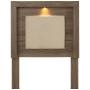 CABECERA INDIVIDUAL MDF GRIS CON LUZ MODERNA PARA RECÁMARA