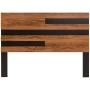 CABECERA KING SIZE MDF NOGAL Y NEGRO MODERNA DECORATIVA PARA RECÁMARA