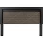 CABECERA KING SIZE DE MDF CHOCOLATE CON LUZ MODERNA PARA RECÁMARA