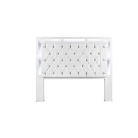 CABECERA KING SIZE MDF BLANCO TAPIZADA MODERNA PARA RECÁMARA