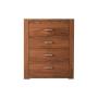 CÓMODA CAJONERA DE MDF NOGAL 4 CAJONES PARA RECÁMARA DISEÑO FUNCIONAL ARMADA