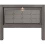 CABECERA KING SIZE MDF GRIS TAPIZADA MODERNA PARA RECÁMARA