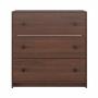 CÓMODA CAJONERA DE MADERA NOGAL 3 CAJONES PARA RECÁMARA MODERNA AMPLIO ALMACENAMIENTO