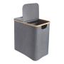 SAGANO CESTO PARA ROPA DOS COMPARTIMINETOS CON TAPA, PLEGABLE