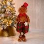 PELUCHE NAVIDEÑO GALLETA DE GENGIBRE CAFÉ ROJO POLIÉSTER 100 CM