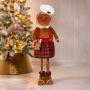 PELUCHE NAVIDEÑO GALLETA DE GENGIBRE NIÑA CAFÉ POLIÉSTER 1 M