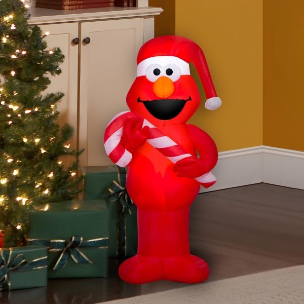 INFLABLE NAVIDEÑO ELMO CON LUZ LED 107 CM
