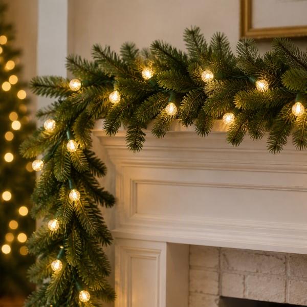 LUCES NAVIDEÑAS G12 FACETADAS LED BLANCO CÁLIDO 12 M 100 LUCES
