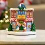 VILLA NAVIDEÑA DONALD Y DAISY DE POLIRESINA CON LUZ LED 18 CM