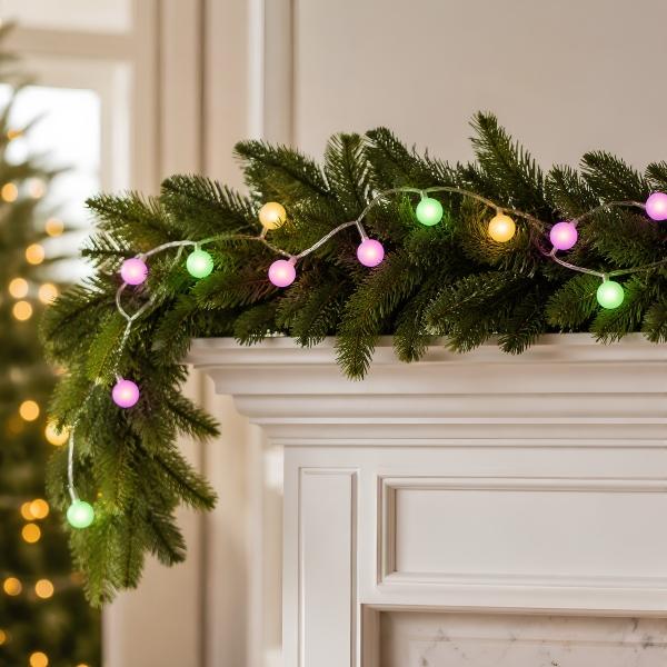 LUCES NAVIDEÑAS G15 NEVADAS LED MULTICOLOR 15 M 150 LUCES 8 FUNCIONES
