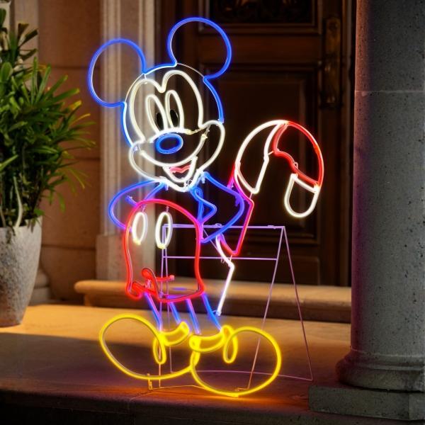 FIGURA NAVIDEÑA MICKEY TIRA LED MULTICOLOR 124 CM