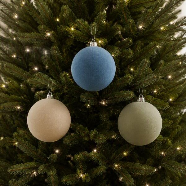 COLGANTE NAVIDEÑO 1 PIEZA 15 CM TERCIOPELO 3 COLORES PASTEL