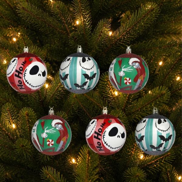COLGANTE NAVIDEÑO JACK 6 PIEZAS 7.8 CM MULTICOLOR BRILLANTE