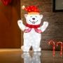 FIGURA NAVIDEÑA OSO YULETIDE MULTICOLOR CON LUZ LED 140 CM