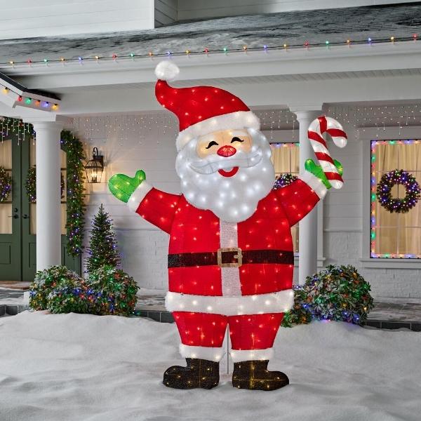 FIGURA NAVIDEÑA SANTA CLAUS YULETIDE MULTICOLOR CON LUZ LED 254 CM