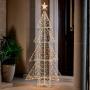 FIGURA NAVIDEÑA ÁRBOL CON LUZ LED CÁLDA 210 CM 854 FOCOS