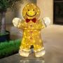 FIGURA NAVIDEÑA GALLETA DE GENGIBRE YULETIDE MULTICOLOR CON LUZ LED 122 CM