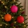 ESFERA NAVIDEÑA 1 PIEZA 20 CM 3 COLORES MATE CON BRILLOS COLECCIÓN FESTIVE