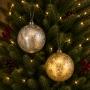 COLGANTE NAVIDEÑO 1 PIEZA 15 CM 2 COLORES METÁLICOS BRILLANTES