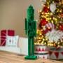 ADORNO DE MESA CASCANUECES NAVIDEÑO VELVET VERDE MADERA 60 CM
