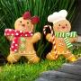 ADORNO NAVIDEÑO ESTACA GALLETAS DE GENGIBRE METÁLICO MULTICOLOR 62.5 CM