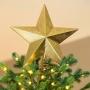 PUNTA PARA ÁRBOL DE NAVIDAD ESTRELLA DORADA BRILLANTE DE POLIESTIRENO
