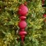 COLGANTE NAVIDEÑO FINIAL 1 PIEZA 60 CM DISPONIBLE EN ROJO / VINO CON BRILLOS