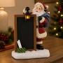 ADORNO DE MESA NAVIDEÑO SANTA CLAUS CON PIZARRÓN POLIRRESINA 40 CM